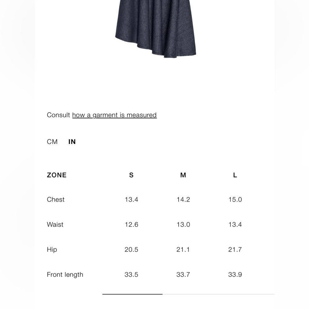 Zara NWT dark denim blue asymmetric hem strapless tube midi dress - Picture 13 of 13